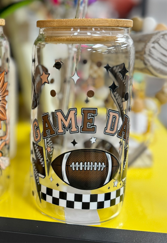 Game Day Glass Can